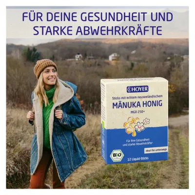 Miere de Manuka in doze MGO 250+ bio, 12dz x 8g, Hoyer