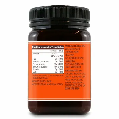 Miere de Manuka KFactor 16 RAW, 500g, Wedderspoon