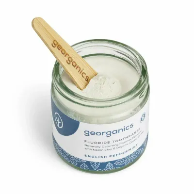 Pasta de dinti minerala , PEPPERMINT cu fluor natural, 60ml, Georganics