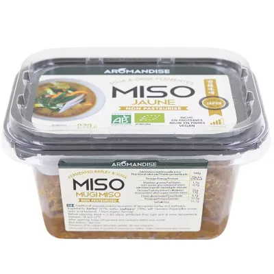 Pasta miso galbena bio 270g Aromandise