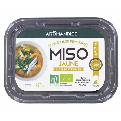 Pasta miso galbena bio 270g Aromandise