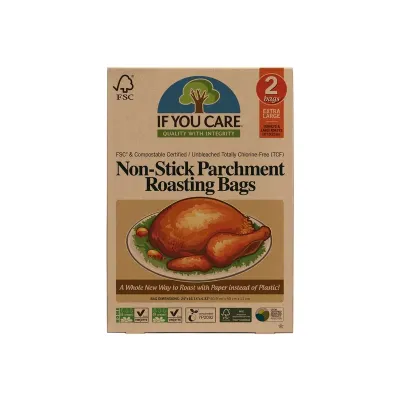 Pungi pentru copt nealbite (fara clor) compostabile extra large 2buc If You Care