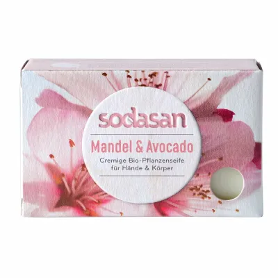 Sapun crema cu migdale si avocado ecologic 100g Sodasan