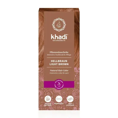 Vopsea de par naturala, SATEN DESCHIS, 100gr, Khadi