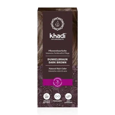 Vopsea de par naturala, SATEN INCHIS, 100gr, Khadi
