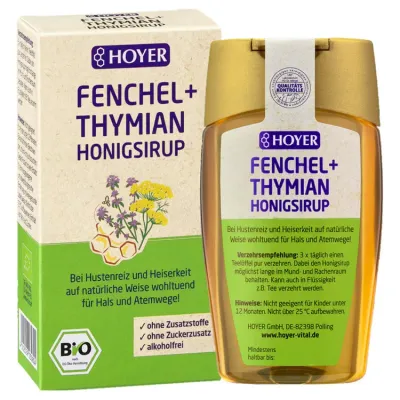 Sirop de miere cu fenicul si cimbru bio 250g Hoyer