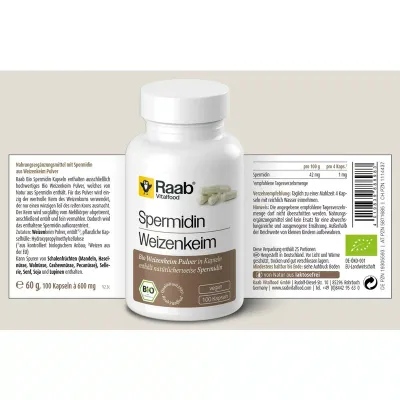 Spermidina bio 600mg 100 capsule 60g Raab