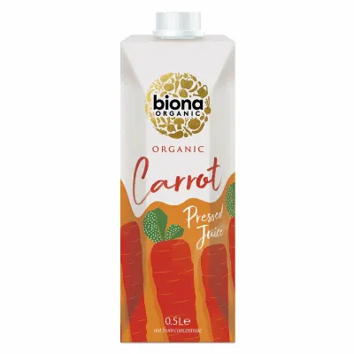 Suc de morcovi, bio, 500ml, Biona PRET REDUS