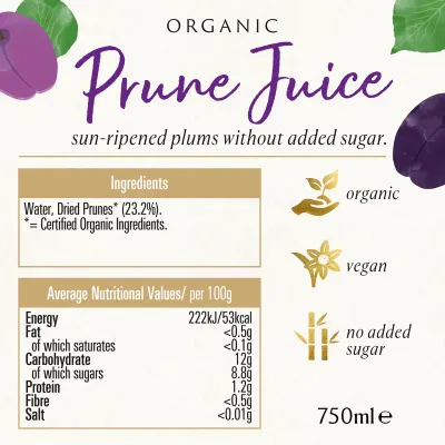 Suc de prune, bio, 750ml, Biona