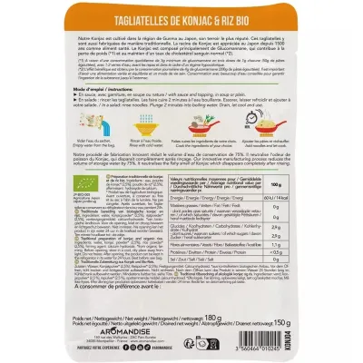 Tagliatele din konjac bio 180g Aromandise