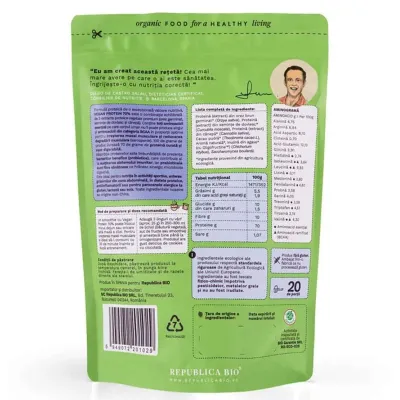 Vegan Protein 70% - Probiotic & Prebiotic, 500g, ecologic, gust cookie, Republica BIO