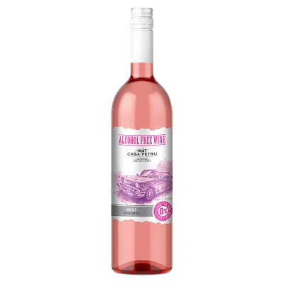 Vin demidulce rose, fara alcool, Rosé, 750ml, Casa Petru