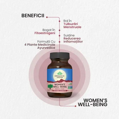 WWB | Sanatatea Femeii, Sindrom Premenstrual, 60 CPS VEG, Organic India