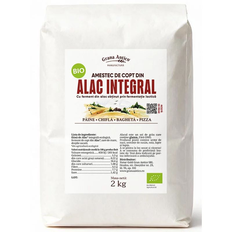 Amestec de copt din alac integral bio 2kg Grana Antico