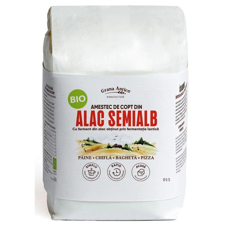Amestec de copt din alac semialb bio 450g Grana Antico