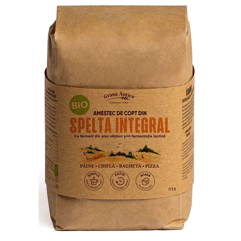 Amestec de copt din spelta integral bio 500g Grana Antico