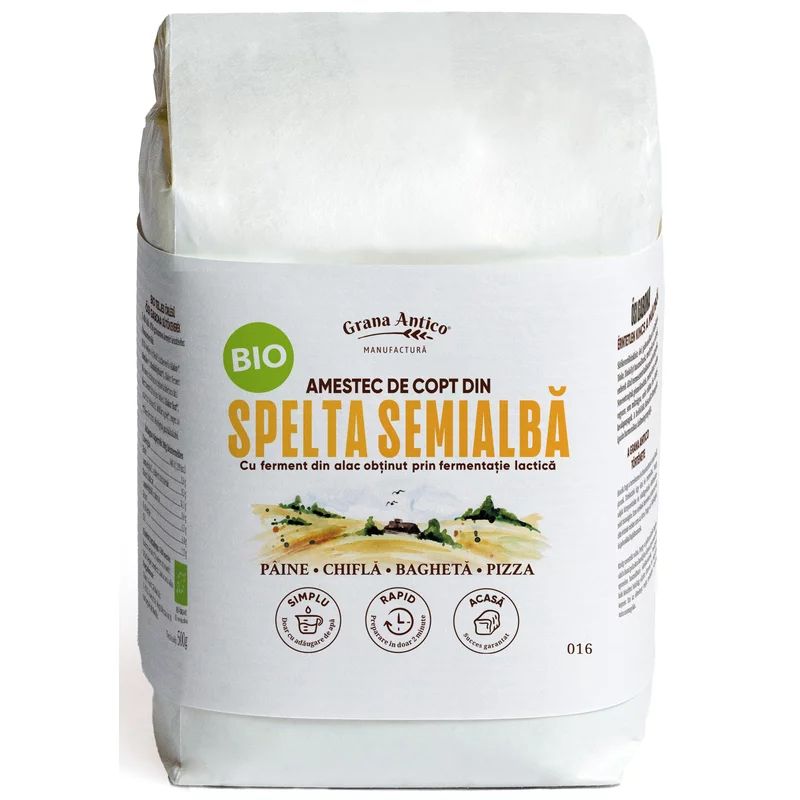 Amestec de copt din spelta semialb bio 450g Grana Antico