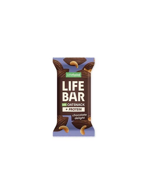 Baton proteic de ovaz cu ciocolata, bio, 40g, Lifebar
