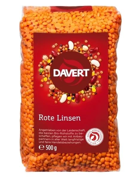 Linte rosie bio 500g DAVERT