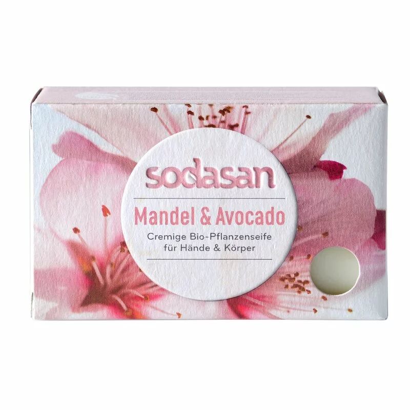 Sapun crema cu migdale si avocado ecologic 100g Sodasan
