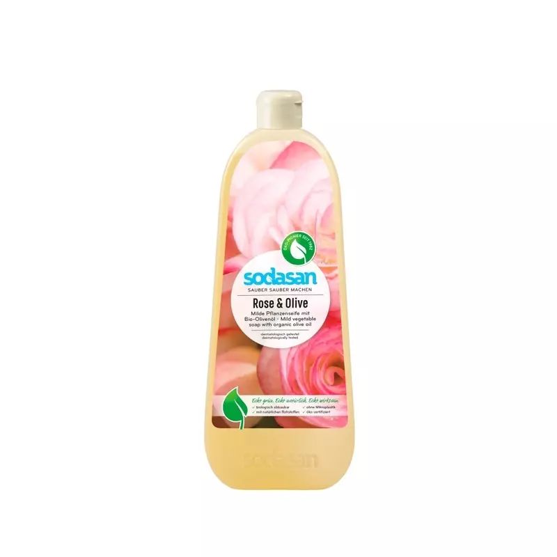 Sapun lichid cu trandafir si masline ecologic 1l Sodasan