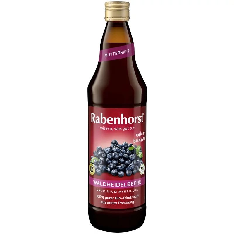 Suc de afine salbatice nefiltrat, bio, 750ml, Rabenhorst