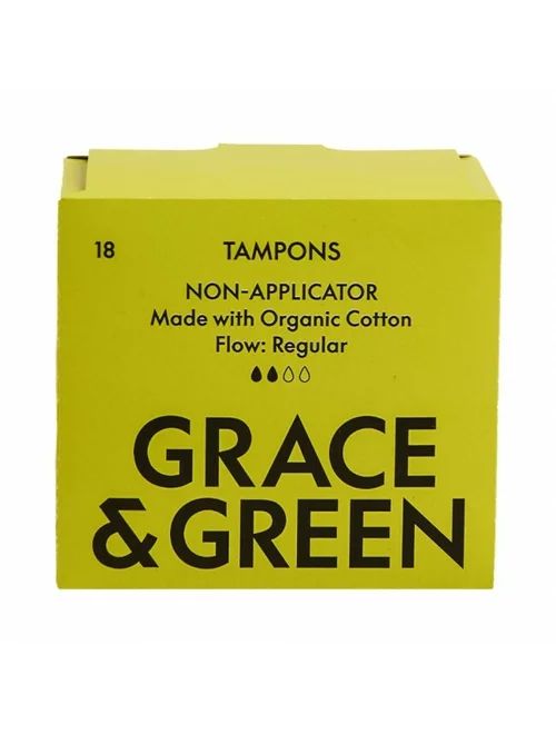 Tampoane din bumbac organic 100% Normal (18 buc), Grace and Green
