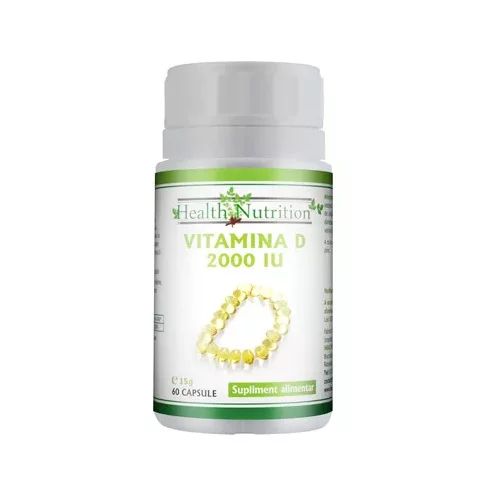 VITAMINA D 2000 IU, 60 capsule, Health Nutrition