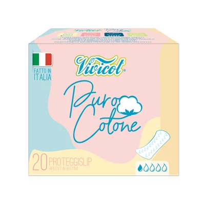 Protej slip din bumbac hipoalergenic, 1 Picatura, 20bucati, VIVICOT