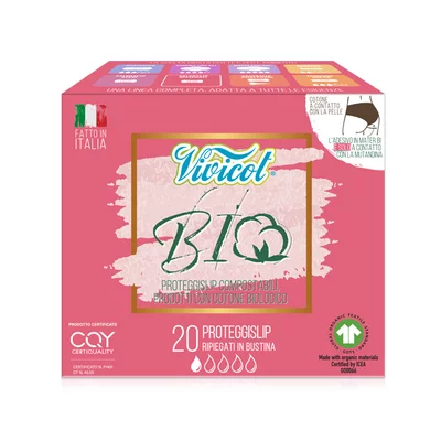 Protej slip din bumbac bio, hipoalergenic, compostabil - Normal ( 20 buc ) - VIVICOT BIO