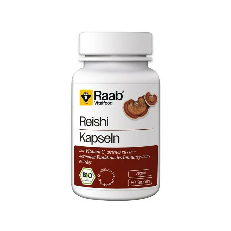 Raab Vitalfood Reishi extract bio 420mg 80…
