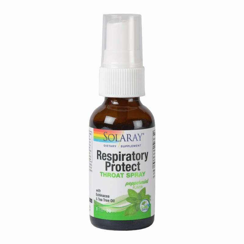 Respiratory Protect Throat Spray, Solaray, 30ml, Secom