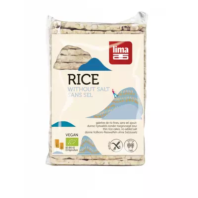 Rondele din orez expandat fara sare bio 130g, Lima - PRET REDUS