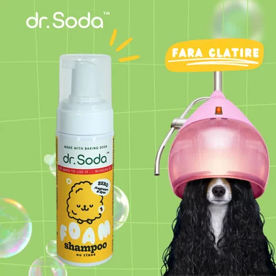 Sampon pentru animale de companie fara clatire, 150ml, Dr.Soda