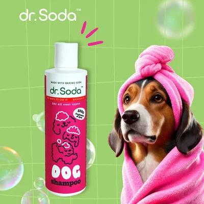Sampon pentru caini cu bicarbonat de sodiu, 250ml, Dr.Soda