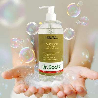 Sapun lichid cu bicarbonat de sodiu, 400ml, Dr.Soda