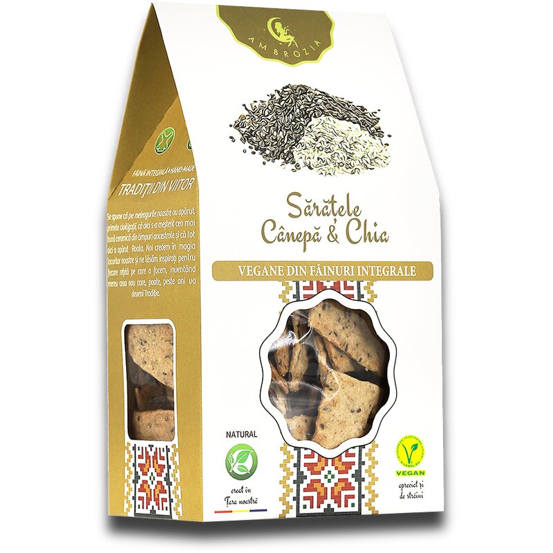 Saratele vegane - Canepa & Chia, 107g, Ambrozia