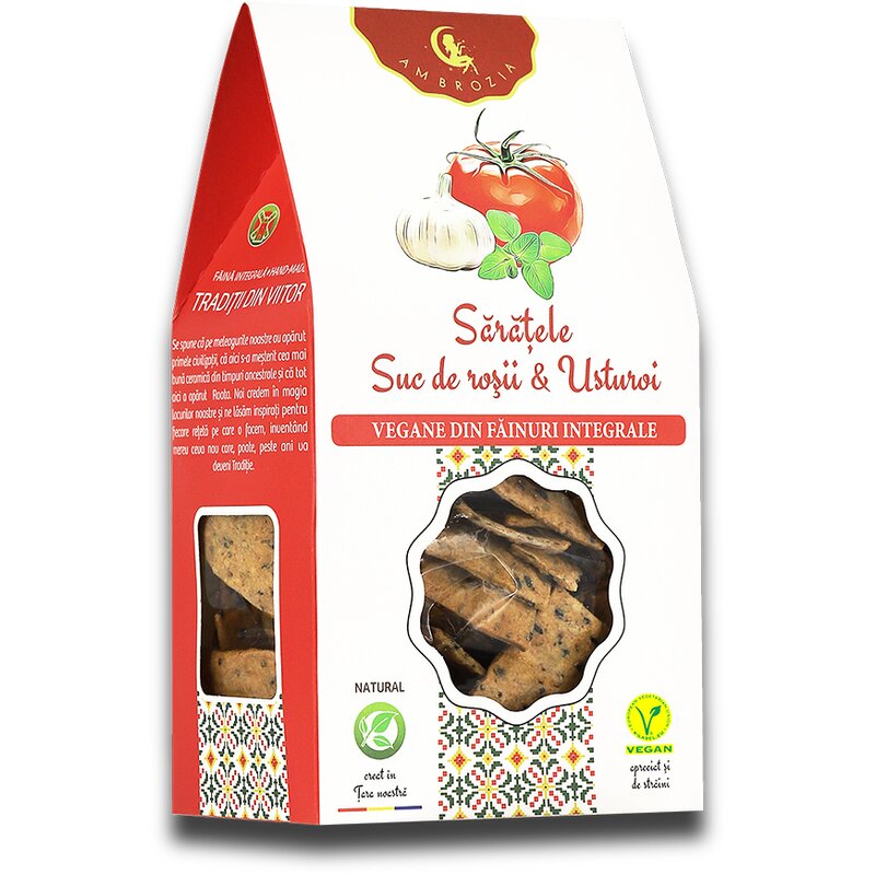 Saratele vegane - Suc de Rosii & Usturoi, 107g, Ambrozia