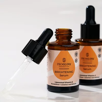 Ser antioxidant, BRIGHTENING Serum cu Vitamina C lipozomala si Glutation, 30ml, ProGlow