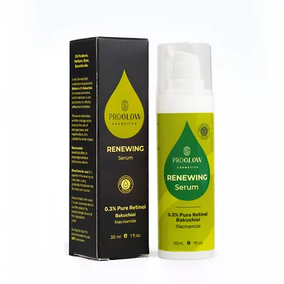 Ser antirid, RENEWING Serum, 0.3% Retinol incapsulat, Bakuchiol si Niacinamida, 30ml, ProGlow