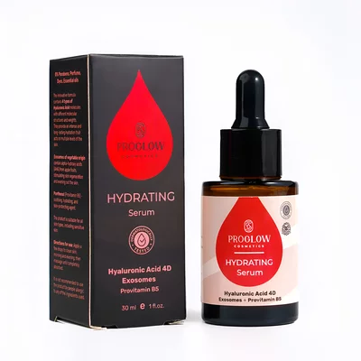 Ser hidratant, HYDRATING Serum cu 4 tipuri de Acid Hialuronic si Exozomi, 30ml, ProGlow