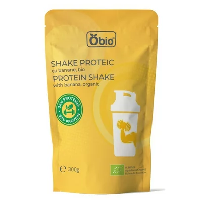 Shake proteic cu banane bio 300g Obio