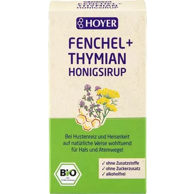 Sirop de miere cu fenicul si cimbru bio 250g Hoyer