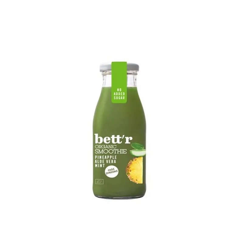 Smoothie cu ananas, aloe si menta, bio, 250ml, Bettr