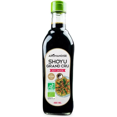 Sos de soya Shoyu Grand Cru bio 480 ml, Aromandise