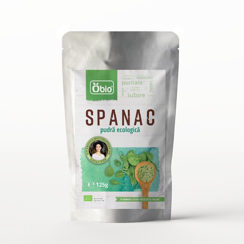 Spanac pudra ecologica, 125g, Obio