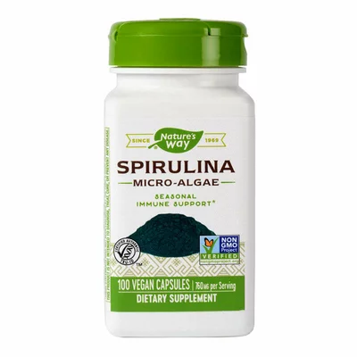 Spirulina Micro-Algae 380mg, Nature's Way, 100 capsule, Secom