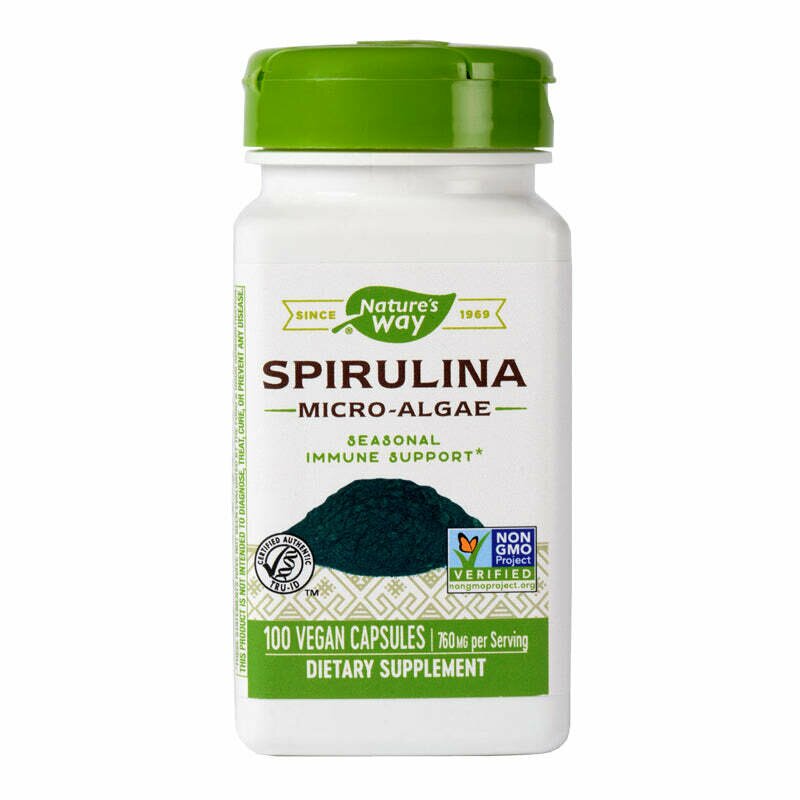 Spirulina Micro-Algae 380mg, Nature\'s Way, 100 capsule, Secom