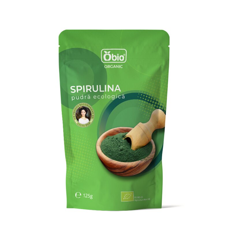 Spirulina PUDRA, bio, 125g Obio