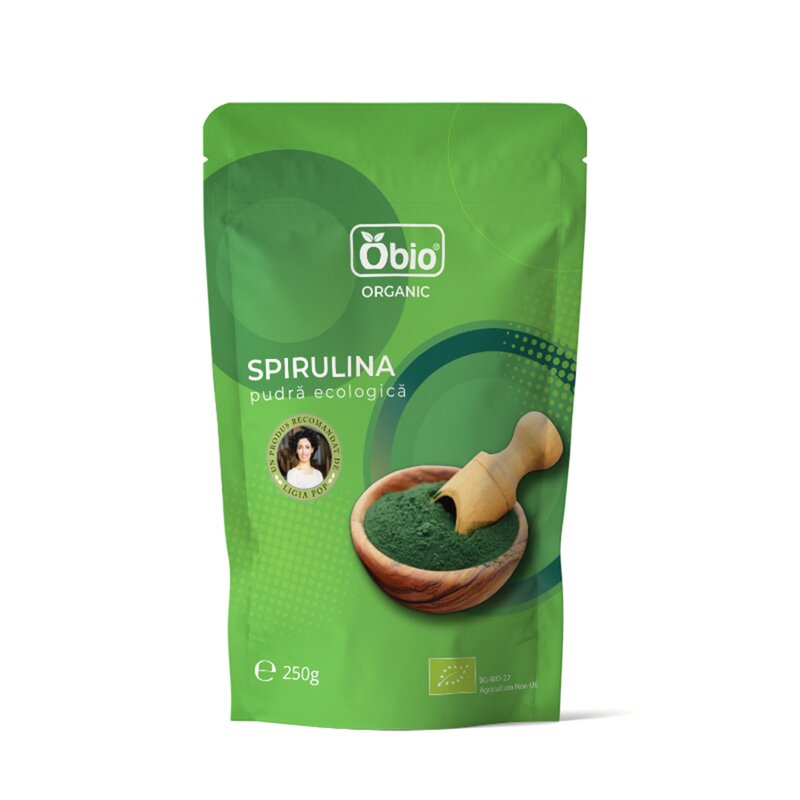 Spirulina PULBERE organica, 250g - Obio